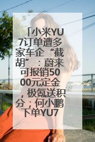 小米YU7订单遭多家车企“截胡”：蔚来可报销5000元定金，极氪送积分；何小鹏下单YU7，喊话雷军早点交付